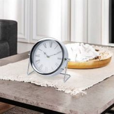 Koopman Stříbrné kovové stolní hodiny 18 x 16 cm