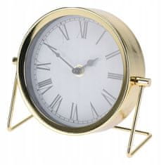 Koopman Kovové stolní hodiny zlaté 18 x 16 cm