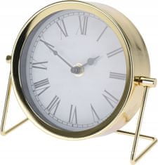 Koopman Kovové stolní hodiny zlaté 18 x 16 cm