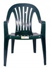 PSB Plastová zahradní židle zelená