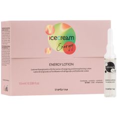 Inebrya Ice Cream Energy Lotion - Ampule pro slabé a jemné vlasy, Osvěžuje a harmonizuje pokožku hlavy, 12x10ml
