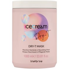 Inebrya Ice Cream Dry-T - Hydratační maska pro načechrané vlasy, Zabraňuje třepení konečků