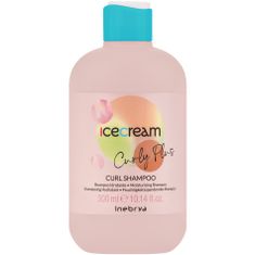 Inebrya Ice Cream Curly Plus - Šampon pro kudrnaté vlasy plný krásy a lesku, Posilující kroucení vlasů, Efektivní čištění a osvěžení, 300ml