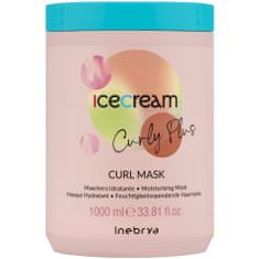 Inebrya Ice Cream Curly Plus - Maska pro kudrnaté vlasy, zanechává vlasy hebké, lehké a plné lesku, 1000ml