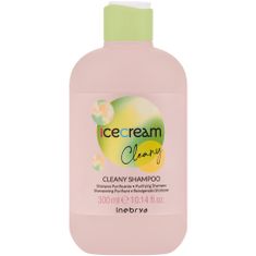 Inebrya Ice Cream Cleany šampon proti lupům - Bojujte proti lupům příjemným způsobem, Dodává vlasům lesk, 300ml