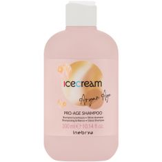 Inebrya Ice Cream Pro-Age šampon pro zralé vlasy, Šetrně čistí vlasy a pokožku hlavy, Dodává lesk matným vlasům, 300ml
