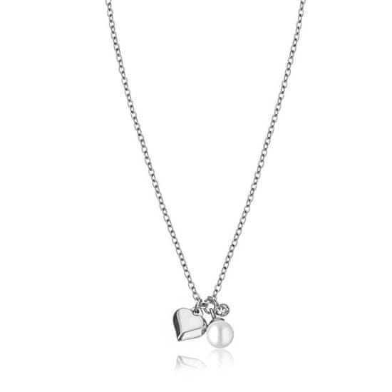 Emily Westwood Slušivý ocelový náhrdelník s přívěsky WN1022S