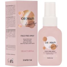 Inebrya Argan Ice Cream Frizz-Free Spray - Proti krepatění, zvláčňující účinky Chrání vlasy před škodlivým UV zářením, 100ml
