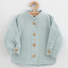 NEW BABY Kojenecká mušelínová košile Soft dress mátová - 62 (3-6m)