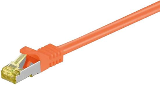 MICRONET MicroConnect patch kabel S/FTP, RJ45, Cat7, 0.25m, oranžová