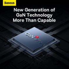 BASEUS rychlonabíjecí adaptér GaN5 Pro, 2x USB-C, USB-A, 65W, černá