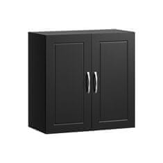 SoBuy SoBuy FRG231-SCH Nástěnná skříňka Koupelnová skříňka Kuchyňská skříňka Skříňka na léky Koupelnový nábytek Černá 60x60x30cm