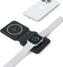EPICO Spello by skládací bezdrátová nabíječka 2v1 pro iPhone a Apple Watch, černá