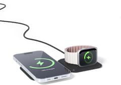 EPICO Spello by skládací bezdrátová nabíječka 2v1 pro iPhone a Apple Watch, černá