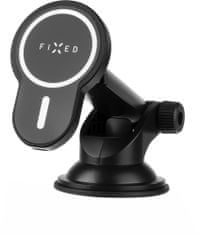 FIXED držák s bezdrátovým nabíjením MagClick XL s podporou uchycení MagSafe, 15W, černá