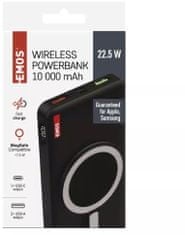 Emos bezdrátová powerbanka WI 1022D, 10000 mAh, 22.5W, černá