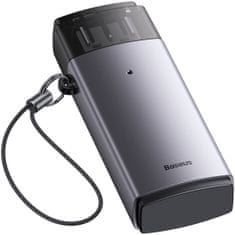 BASEUS čtečka paměťových karet Lite Series USB-A/SD, microSD, šedá
