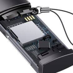 BASEUS čtečka paměťových karet Lite Series USB-A/SD, microSD, šedá