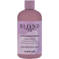 Inebrya Blondesse - Šampon nivelující žluté tóny pro blond vlasy, Vyživuje a hydratuje vlasy a dodává jim zdravý vzhled, 300ml