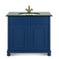 Svět pokladů Modrá koupelnová skříňka s žulovou deskou IDART 0067 G