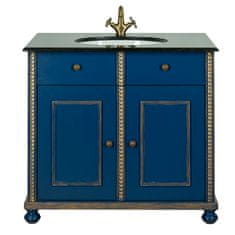 Svět pokladů Modrá koupelnová skříňka s granitovou deskou IDART 0051 G