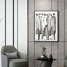 Netscroll Dekorativní stěnový pruh v kovových barvách, StripMirror, stříbrná