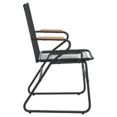 Petromila Zahradní židle 2 ks černé 58 x 59 x 85,5 cm PVC ratan