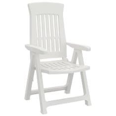 Greatstore Zahradní polohovací židle 2 ks bílé PP