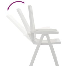 Greatstore Zahradní polohovací židle 2 ks bílé PP