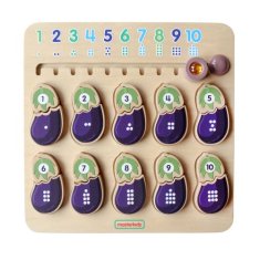 Masterkidz MASTERKIDZ Vzdělávací tabule Eggplant Learning Numbers Montessori