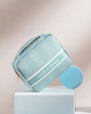 INNA Dámský kosmetický kufřík s velkou kapsou uvnitř kosmetické tašky barva modrá barva