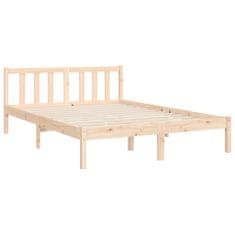 Vidaxl Rám postele s čelem 140 x 200 cm masivní dřevo