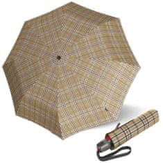 Knirps T.200 CHECK BEIGE - elegantní dámský plně automatický deštník