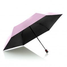 Knirps US.050 ROSE WITH BLACK - lehký dámský skládací plochý deštník