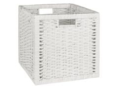 sarcia.eu BRANÄS Bílý tkaný úložný koš, krabice 32x34x32 cm IKEA 