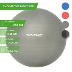 Tunturi Gymnastický míč TUNTURI 90 cm stříbrný