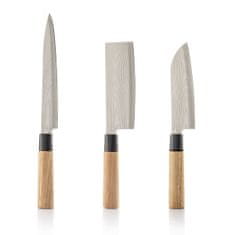 InnovaGoods Sada japonských nožů s profesionálním přenosným pouzdrem Damas·Q InnovaGoods