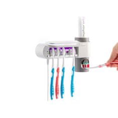 InnovaGoods UV sterilizátor na zubní kartáčky s podstavcem a dávkovačem zubní pasty Smiluv InnovaGoods