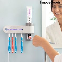 InnovaGoods UV sterilizátor na zubní kartáčky s podstavcem a dávkovačem zubní pasty Smiluv InnovaGoods