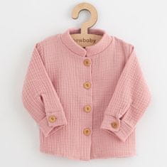 NEW BABY Kojenecká mušelínová košile Soft dress růžová - 62 (3-6m)