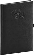 Presco Publishing Týdenní diář Vivella Classic 2024, šedý, 15 × 21 cm
