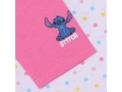 sarcia.eu Disney Stitch Bílá a růžová bavlněná kojenecká souprava s puntíky, tričko a šortky 3 m 62 cm