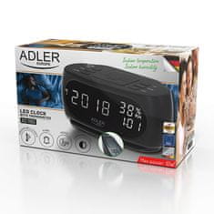 Adler Hodiny - budík s měřením teploty a vlhkosti