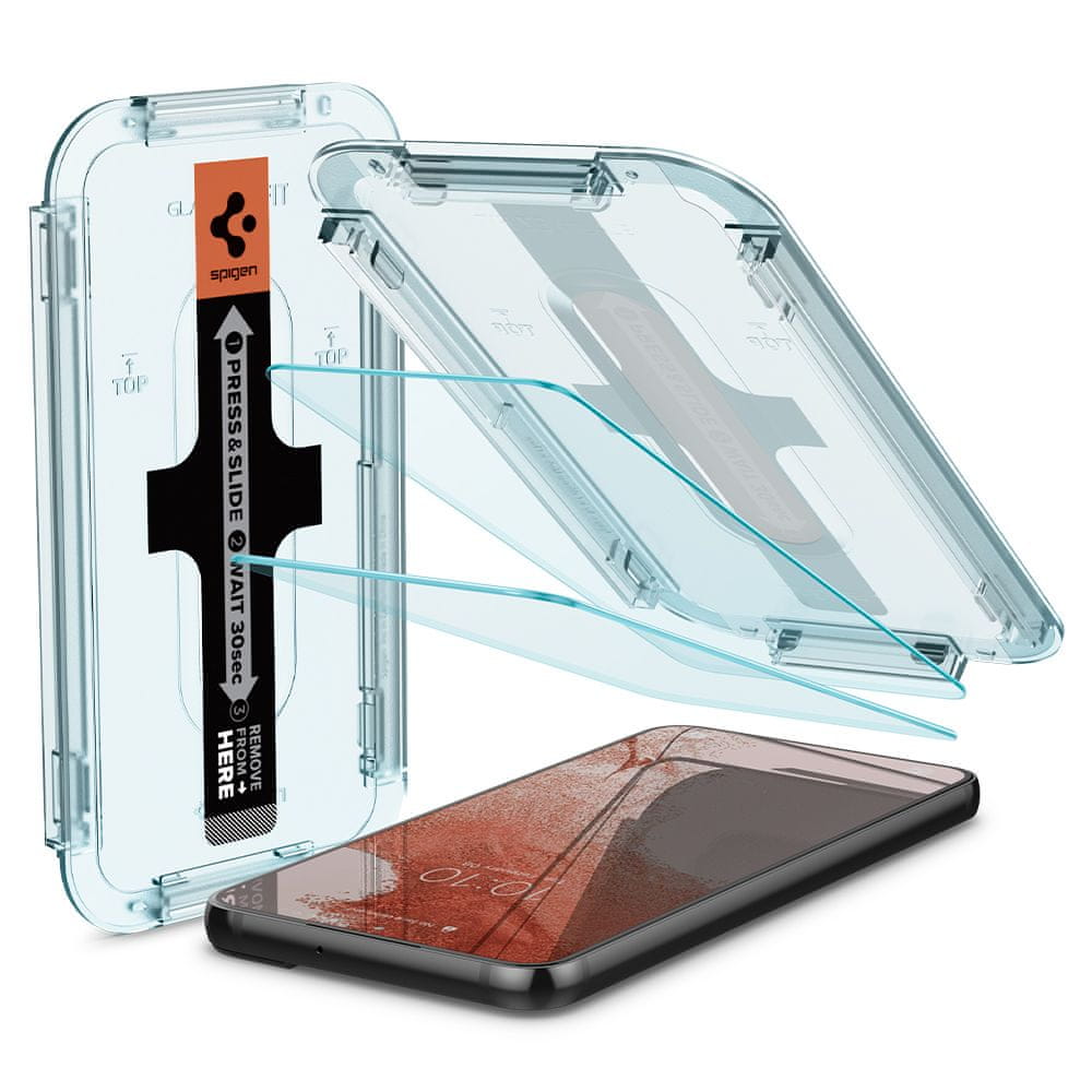 Levně Spigen Glas.tR EZ Fit 2 Pack – Samsung Galaxy S22, AGL04151