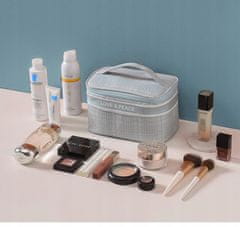 INNA Klasická prostorná cestovní kosmetická taška pro ženy Trip Story kufr modrá