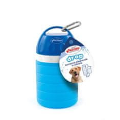 RECORD Rostoucí cestovní láhev na vodu pro psa s miskou modrá