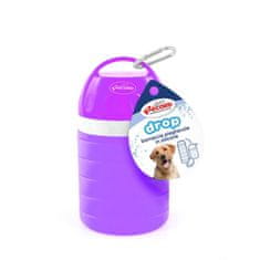 RECORD Rostoucí cestovní láhev na vodu pro psa s miskou fialová