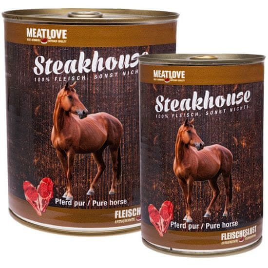 Meat Love Konzerva STEAKHOUSE - 100% koňské maso 800g