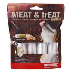 Meat Love Odmeny pro psy ve tvaru salámu Meat & trEAT 100% koňské maso 4x40g