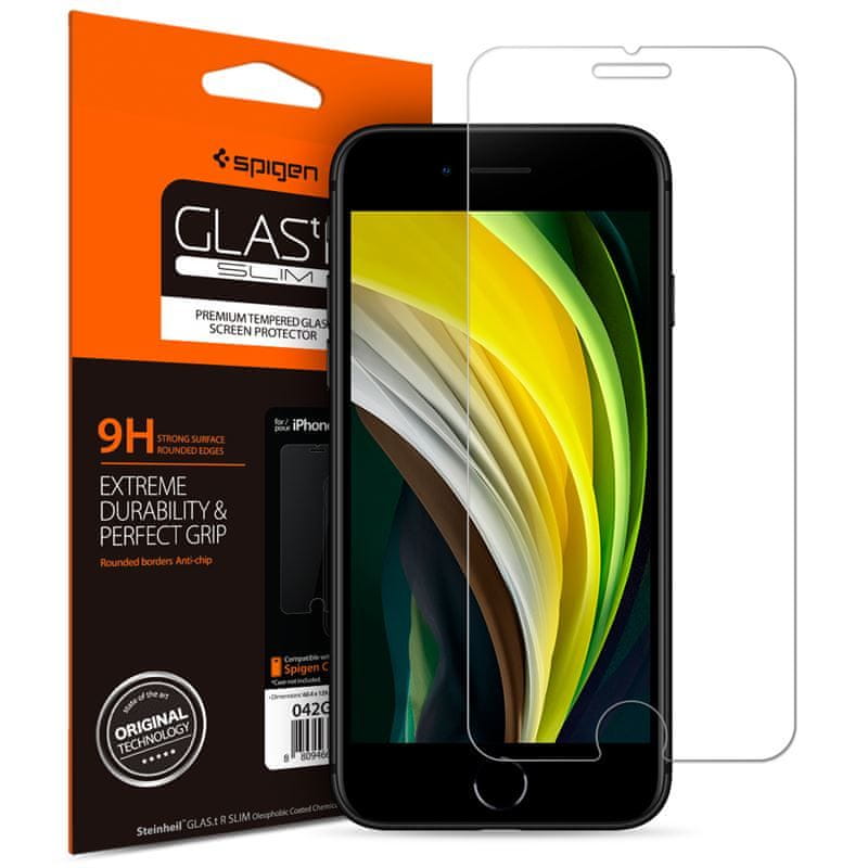 Levně Spigen Glas.tR SLIM HD 1 Pack – iPhone SE (2022/2020)/8/7, AGL01374